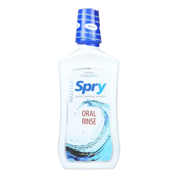 Spry Natural Oral Rinse - Cool Mint - 16 Fl oz. - 2 Pack