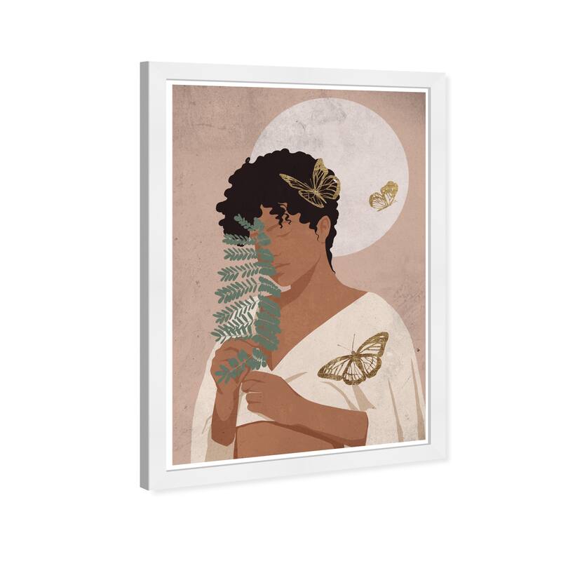 Wynwood Studio Prints Fashion and Glam Three Butterflies Gold and Metallic Gold Modern & Contemporary Wall Art Canvas Print