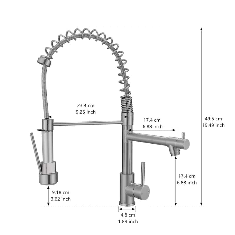 Modern Pull-out Spray Head Single Handle Kitchen Faucet