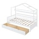 preview thumbnail 4 of 8, White Twin House Bed with Drawers & Shelf - Perfect for Play