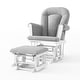 preview thumbnail 76 of 97, Child Craft Tranquil Glider Rocker and Ottoman Set Matte White/ Gray