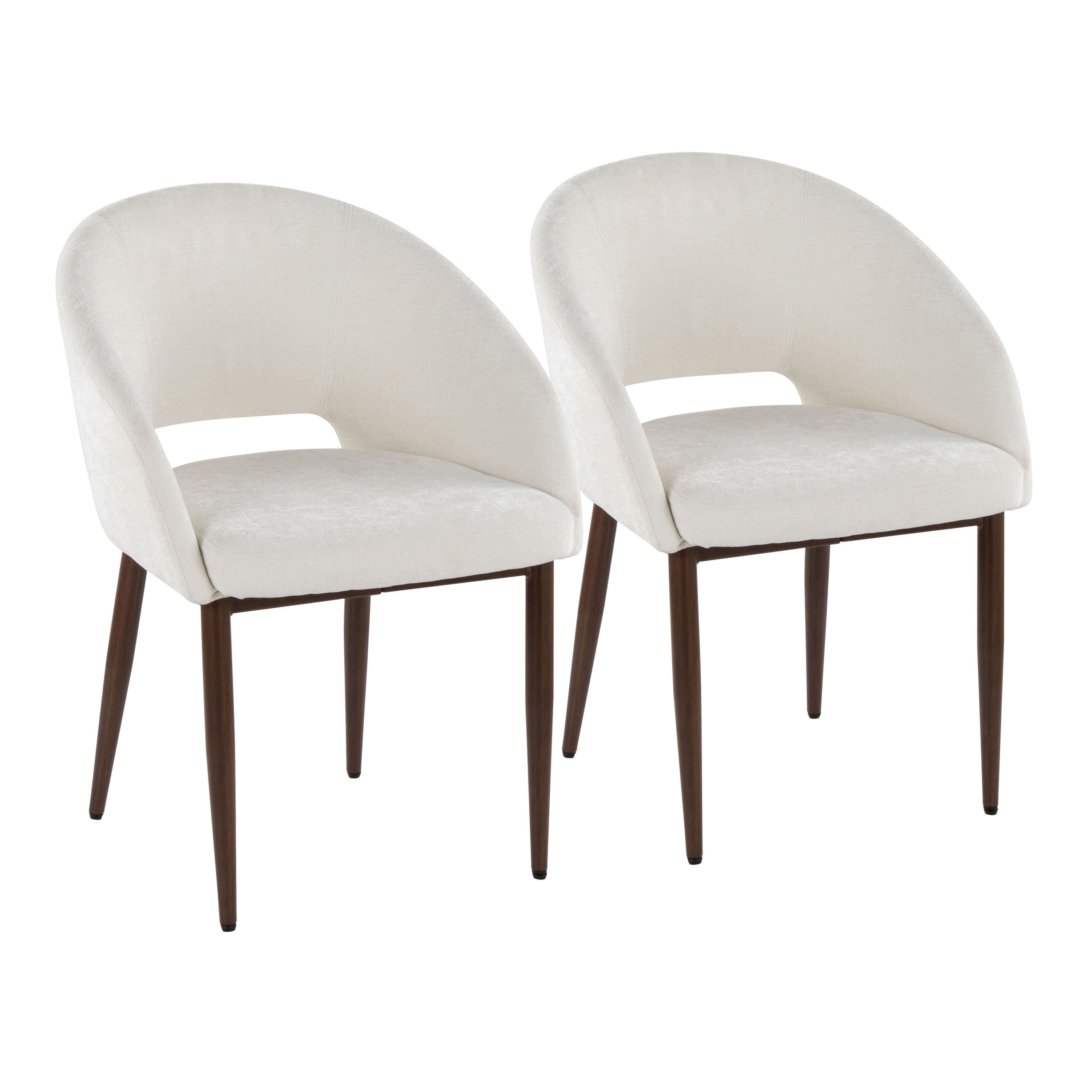 Option Off-White Fabric/Walnut Finish