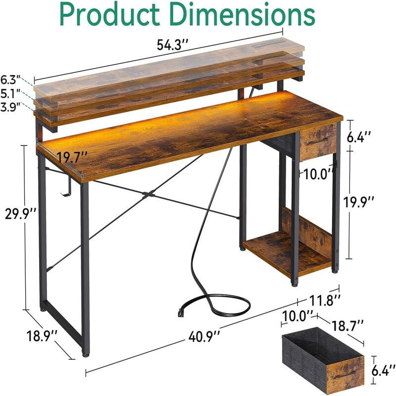 Vanity Desk with 2 Drawers