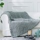 preview thumbnail 9 of 15, Cheer Collection Ultra Plush Chunky Cable Knit Throw Blanket