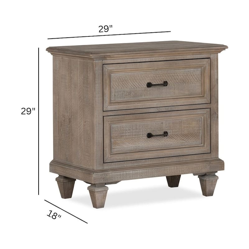 Magnussen Home Lancaster Dovetail Grey Drawer Nightstand - 2-drawer
