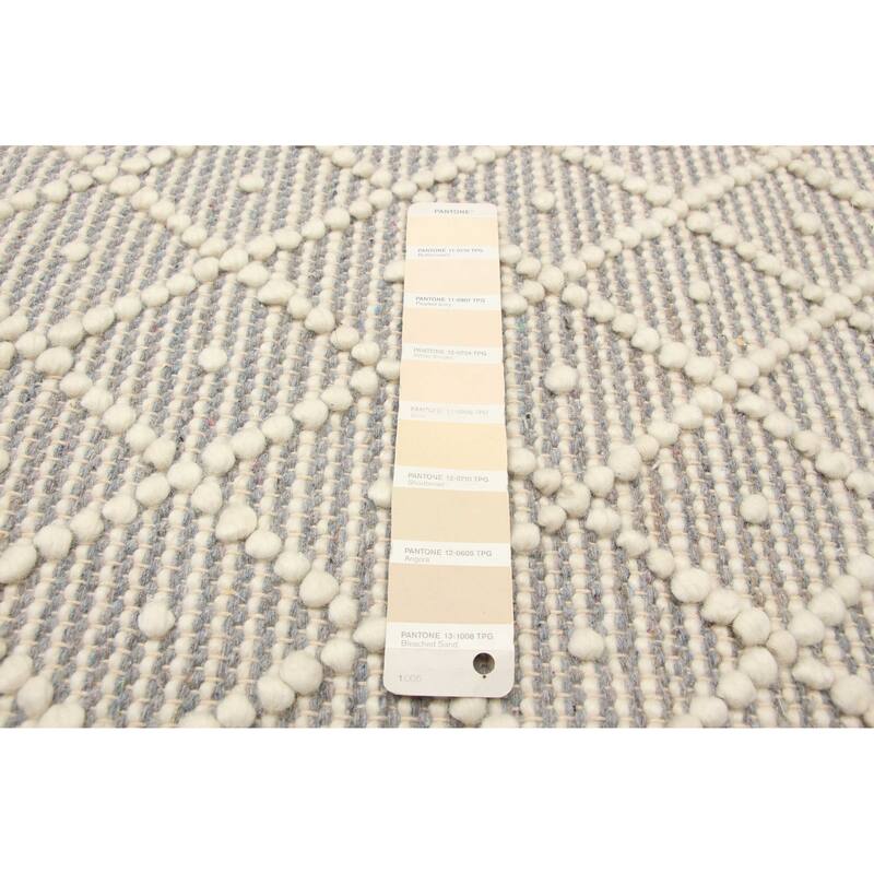 ECARPETGALLERY Braid weave Sienna Cream Wool Rug - 5'0 x 7'11