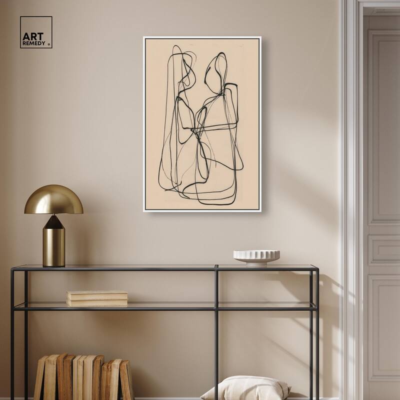 Embrace of Lines I Canvas by Art Remedy