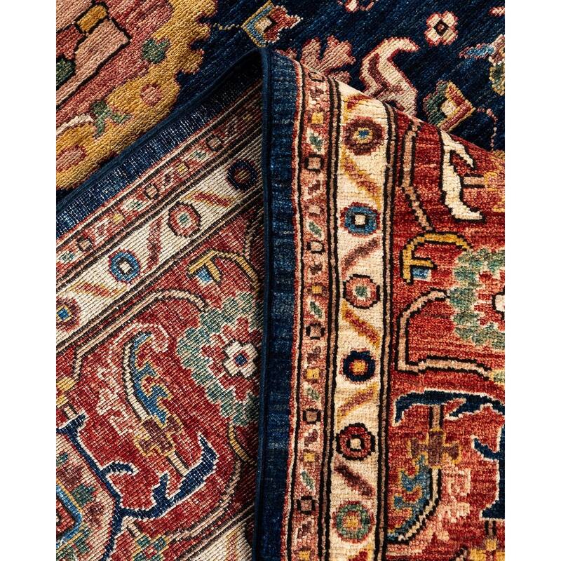 Serapi One-of-a-Kind Hand-Knotted Area Rug - Blue, 8' 1" x 9' 9" - 8' 1" x 9' 9"