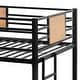 preview thumbnail 8 of 7, Contemporary, Elegant and Concise Twin Metal Loft Bed with Headboard and Footboard, Desk and Shelve,Black