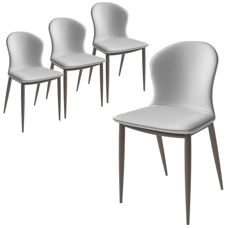 Mosaic Modern Upholstered in Fabric Dining Chair With Metal Legs Set of 4