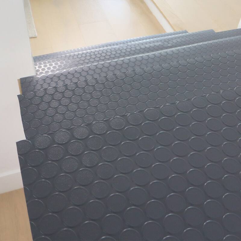 Rubber-Cal "Coin-Grip" Vinyl Step Mats (6 pack) - 2mm