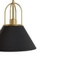 preview thumbnail 4 of 5, Hunter Carrington Isle Black / Luxe Gold Pendant - Island, Dining Room, Foyer, Bedroom - Casual, Transitional, Cone - Designer!