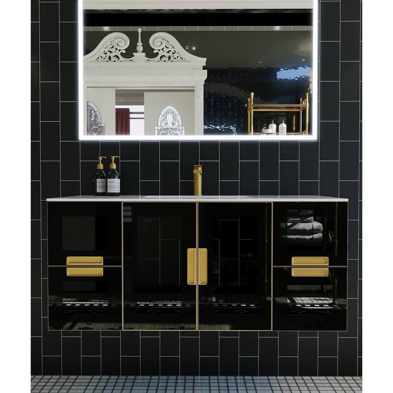 Solaria 48'' Wall Mounted Single Bathroom Vanity Set