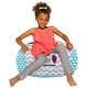 preview thumbnail 46 of 193, Kids Bean Bag Chair, Big Comfy Chair - Machine Washable Cover 27 Inch Medium - Canvas Owls White and Blue