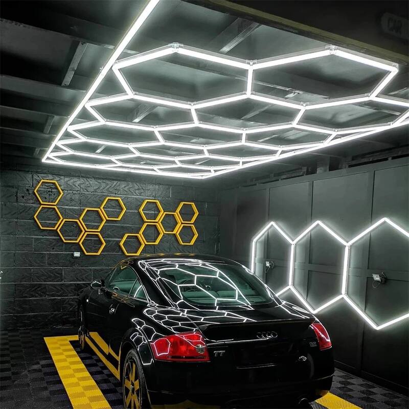 RGBW Hexagon Modular Suspended Lighting, Wall Light
