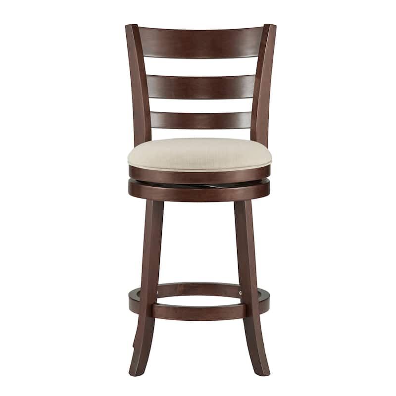 Verona Ladder Back Swivel Counter Height Stool by iNSPIRE Q Classic