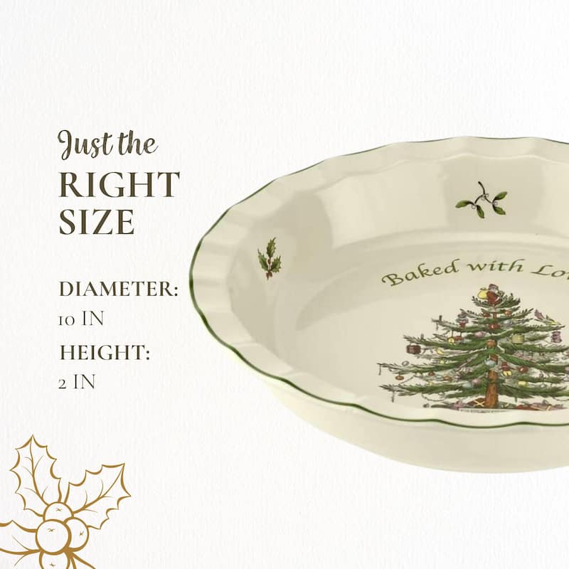 Spode Christmas Tree Baked With Love Pie Dish