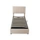preview thumbnail 5 of 16, Twin Size Upholstered Platform Bed with a Hydraulic Storage System, Beige