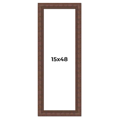 15x48 Frame Pewter Solid Wood Picture Frame Width 1.625 Inches | Interior Frame Depth 0.6875 Inches