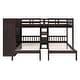preview thumbnail 7 of 10, Minimalist Design Full-Over-Twin-Twin Bunk Bed with 3 drawers,Shelves, Wardrobe and Mirror,Store Books,Display Decorations