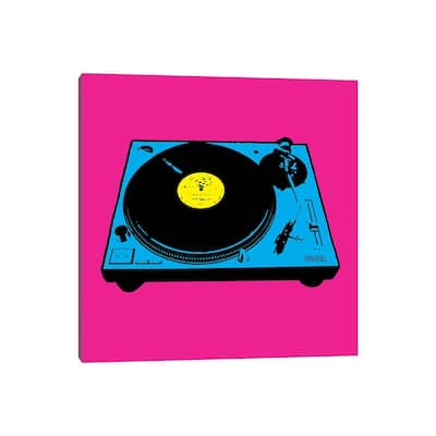 iCanvas "Turntable Pink Poster" by Steez Canvas Print
