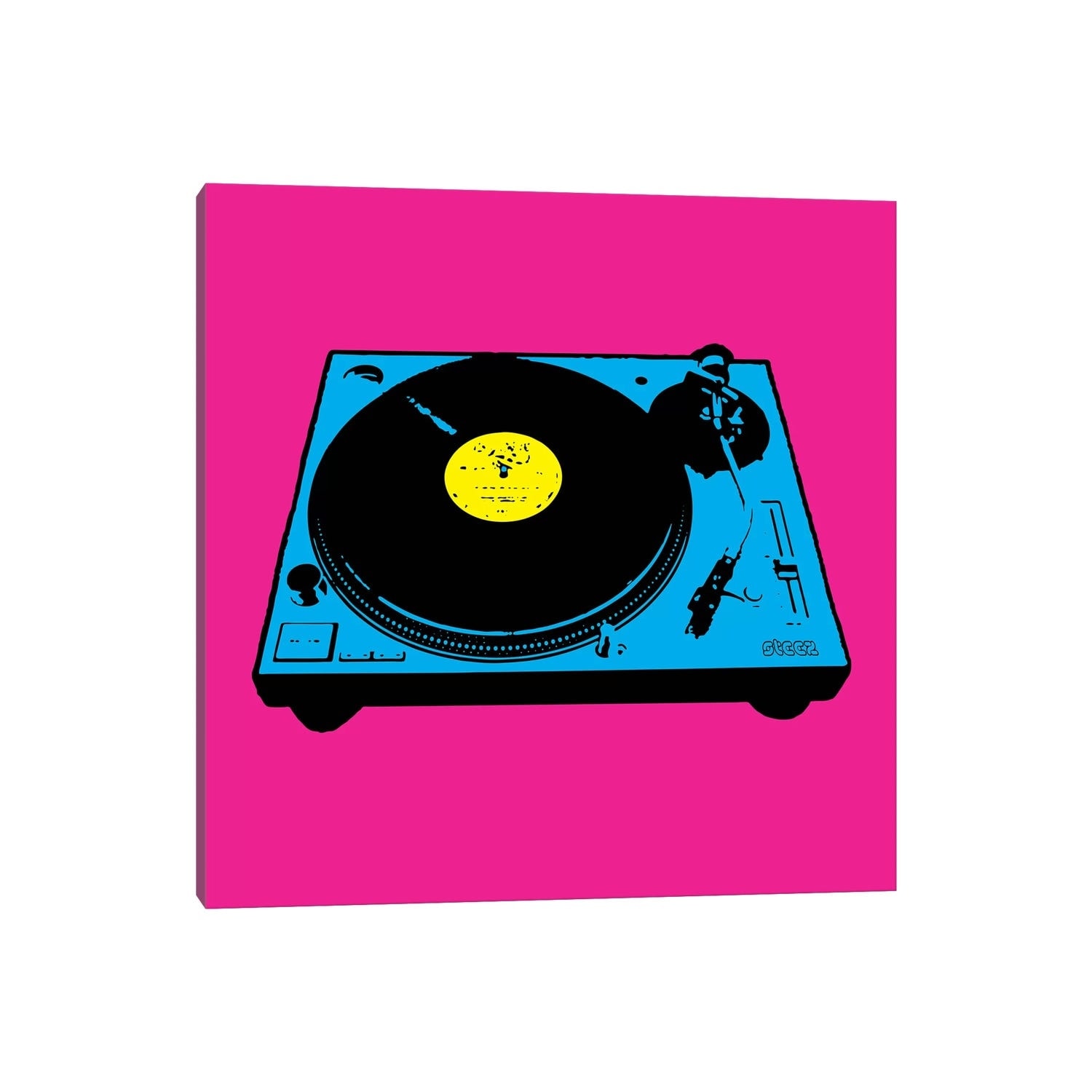 iCanvas "Turntable Pink Poster" by Steez Canvas Print