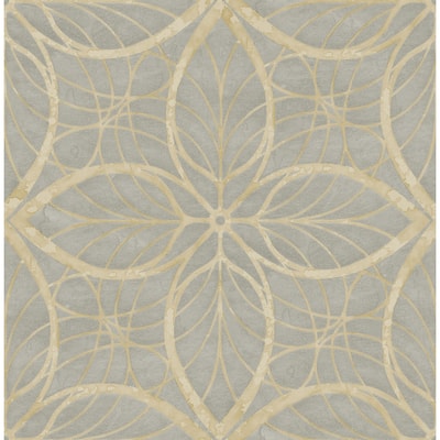 Seabrook Designs Patina Lattice Geometric Unpasted Wallpaper