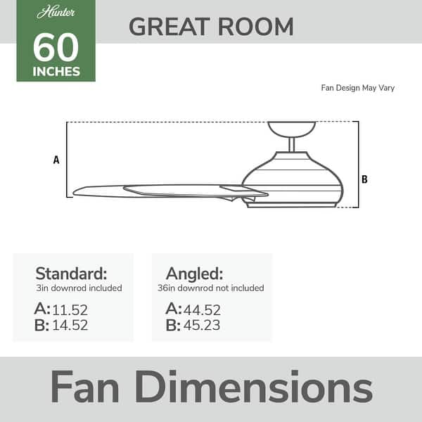 Hunter 60" Downtown Windmill Outdoor Ceiling Fan w/ Wall Control, Damp-Rated - Indoor-Outdoor, Industrial, Modern - ENERGY STAR!
