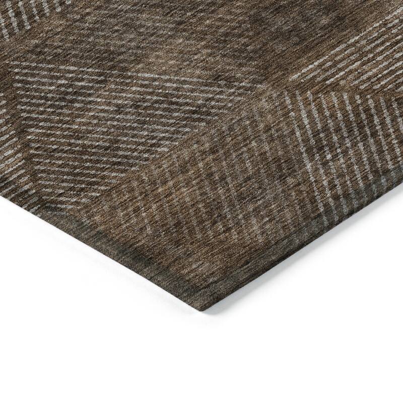 HomeRoots Geometric Transitional Rectangle Outdoor Rug