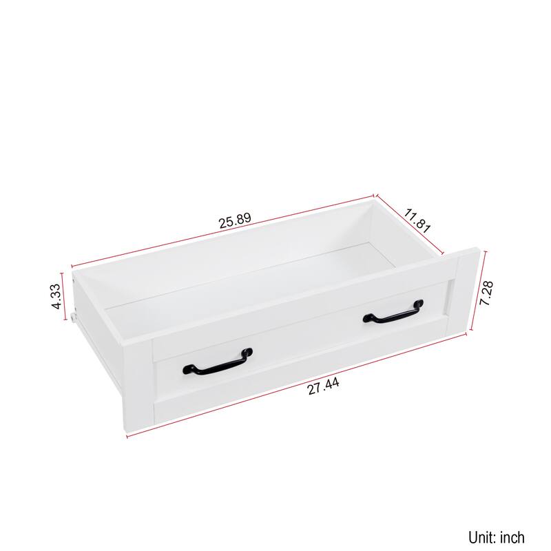 Roomfitters Modern 6-Drawer Wood Side Cabinet, Storage Organizer for Bedroom, Living Room or Hallway