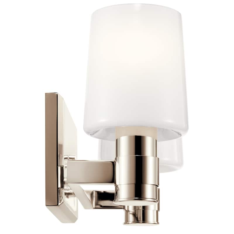 Adani 14.5 in. 2-Light Bathroom Vanity Light with Opal Glass