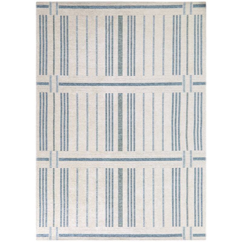 Carmelle Modern Striped Indoor/Outdoor Area Rug
