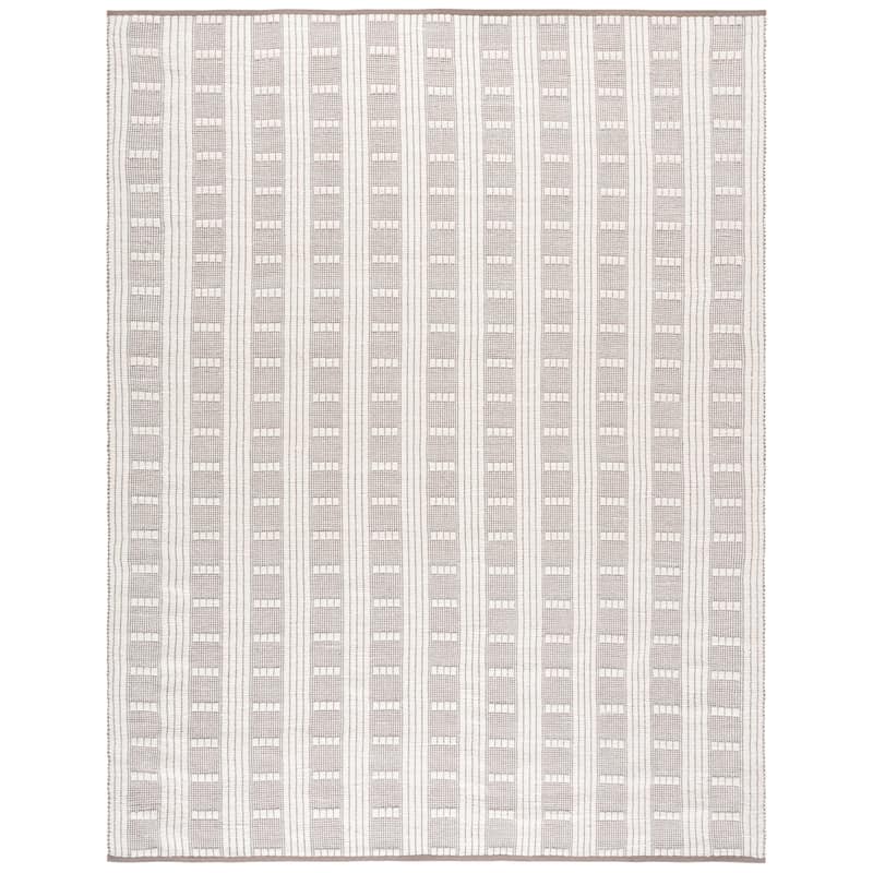 SAFAVIEH Handmade Flatweave Lynann Vermont Wool & Cotton Rug - 9' x 12' - Brown/Ivory