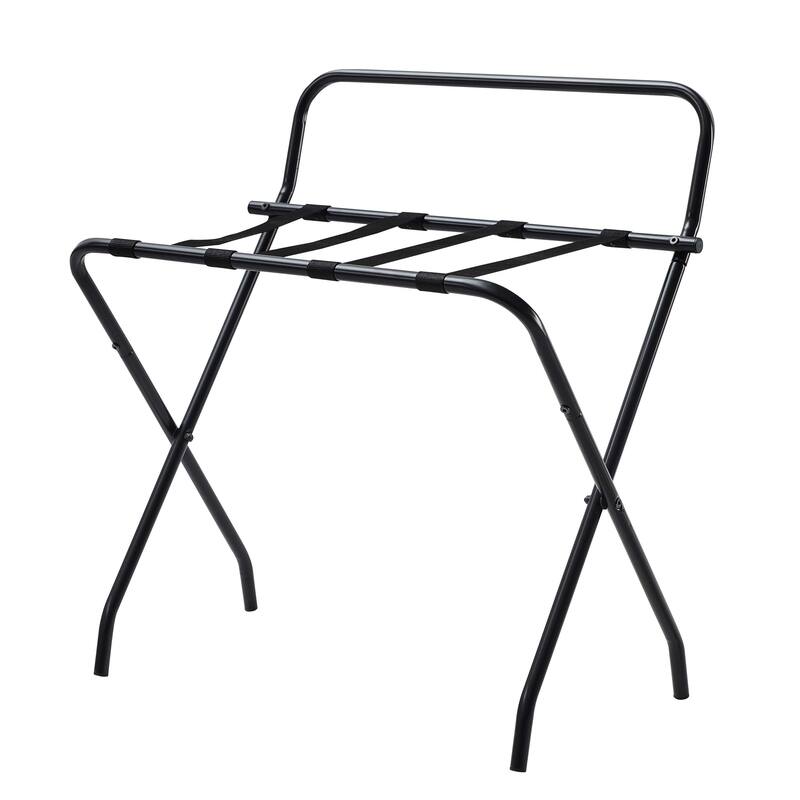 Foldable Luggage Rack Suitcase Stand With Back