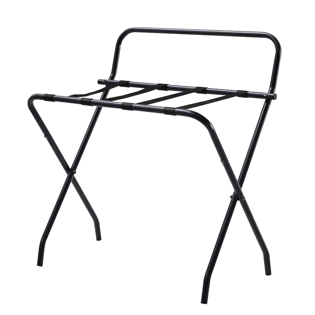 Foldable Luggage Rack Suitcase Stand With Back