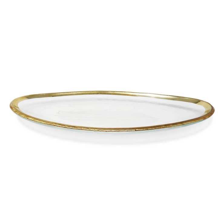 Gold Rim Glass Oval Rim, 12.5