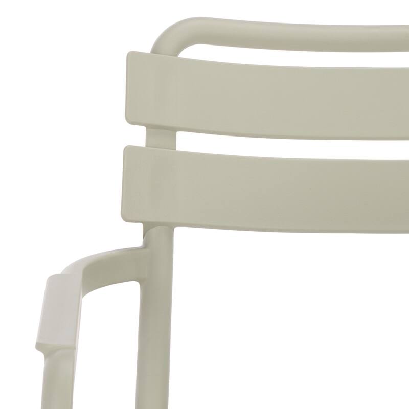 SAFAVIEH Outdoor Living Sarah Stacking Dining Armchair (Set of 2) - 21"W x 23"D x 32"H