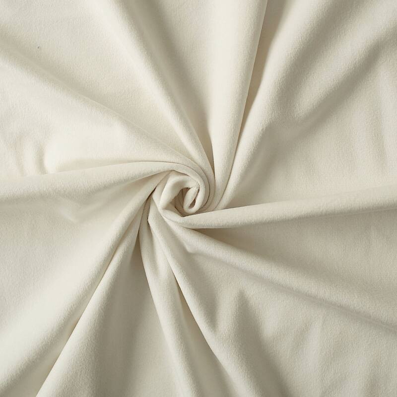 6ix Tailors Cascade Velvet Ivory Bed Skirt 15" drop