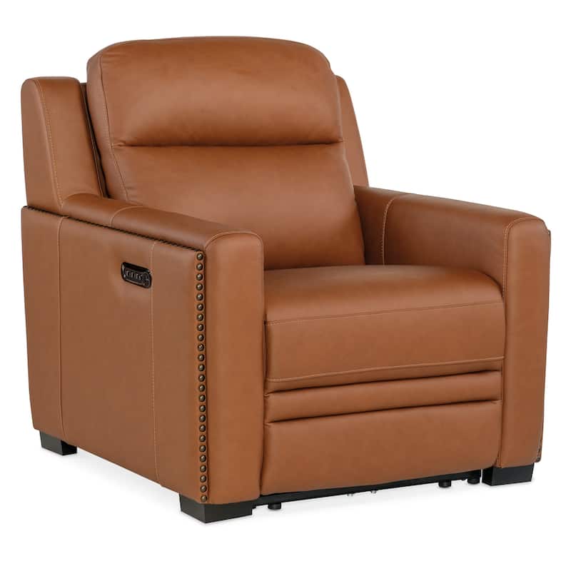 Hooker Furniture SS105-PHL1 McKinley 39" Wide Leather Power Recliner - Brown