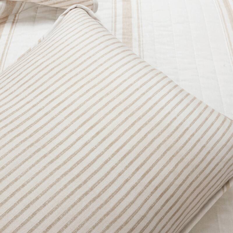 Lush Decor Farmhouse Stripe 3 Piece Quilt Set