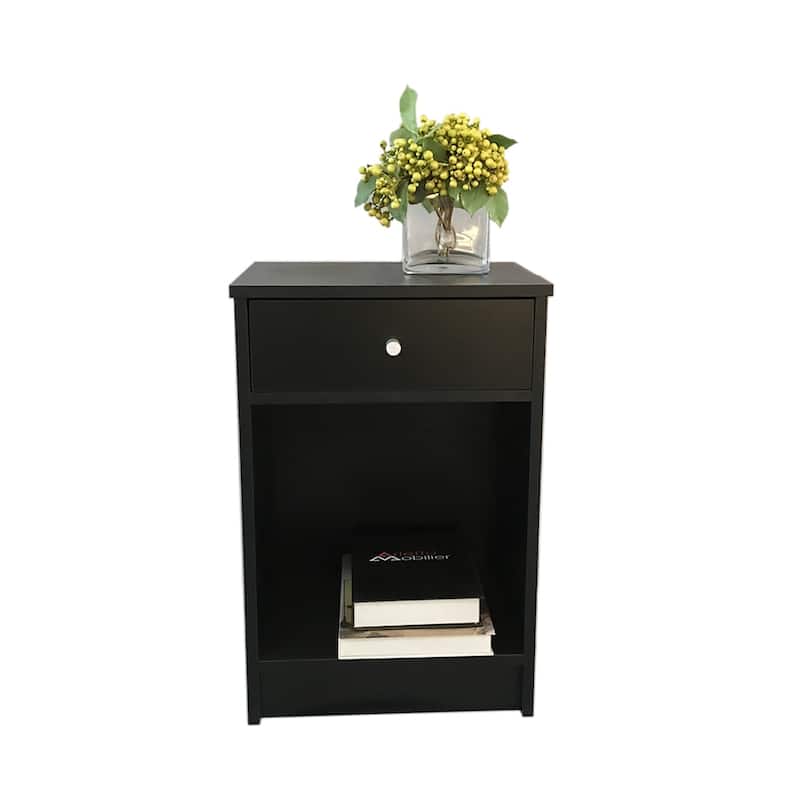 Round Handle NightStand with One Drawer