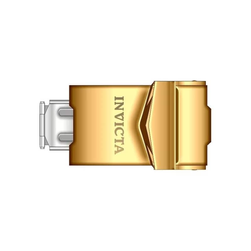 Invicta Women'S 'Angel' White Pearlescent Dial Goldplated Watch