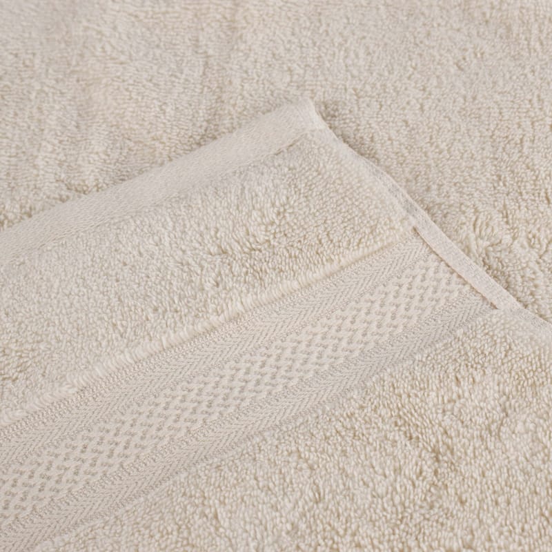 Superior Chevron Zero Twist Solid and Jacquard Cotton 6 Piece Towel Set