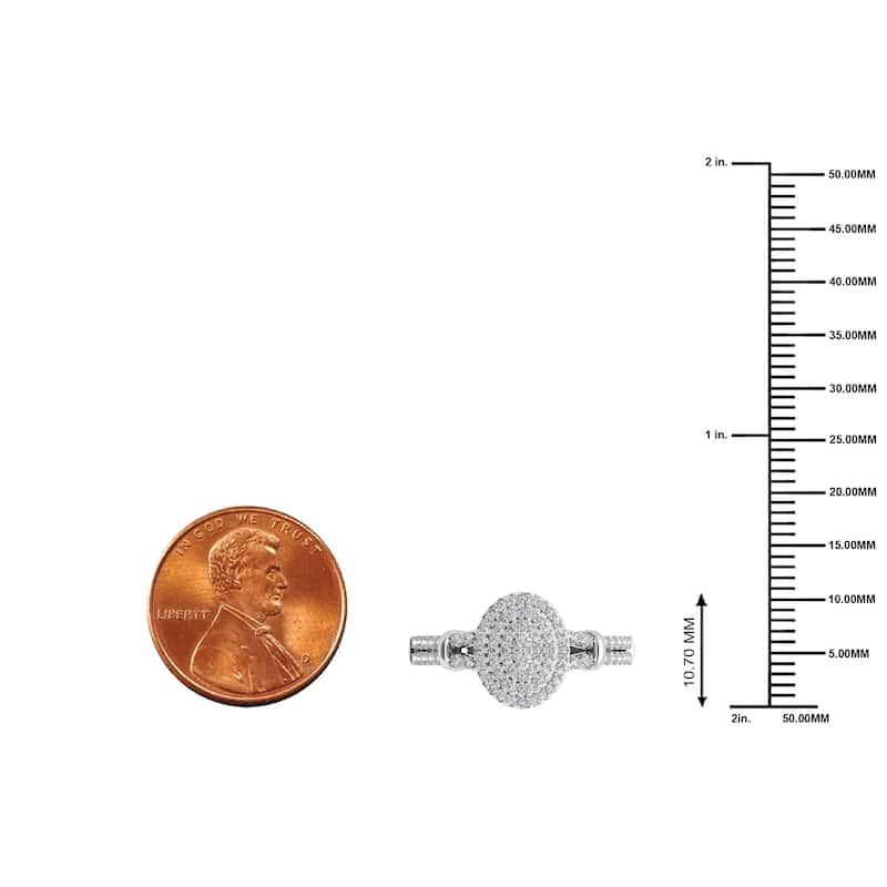 1/4ct TDW Diamond Cluster Double Halo Ring in 10k White Gold for Women