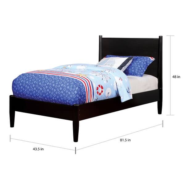 dimension image slide 1 of 2, Coop Mid-Century Modern Wood Teen Platform Bed by Furniture of America
