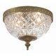 preview thumbnail 2 of 6, Crystorama 2 Light Crystal Flush Mount - 8"W x 8"H x 8"D