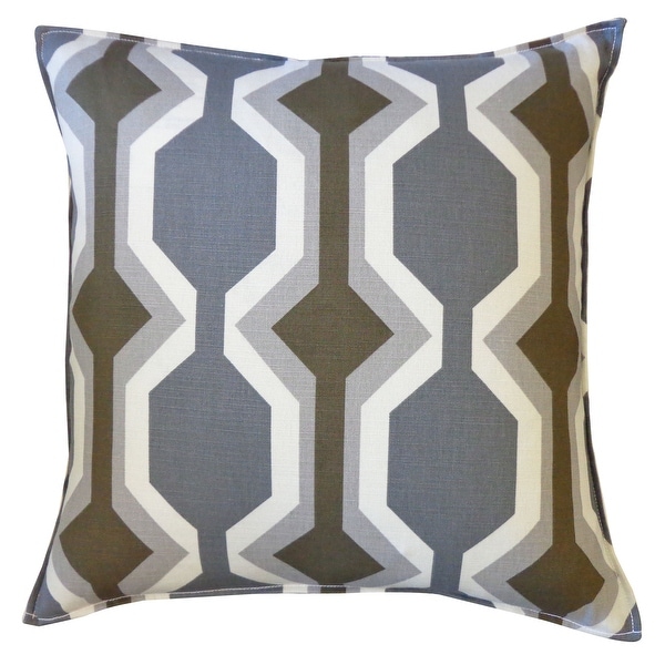 Jiti Indoor Mid Century Modern Geometric Patterned Cotton Square Throw Pillows Cushions for Sofa Chair 20 x 20
