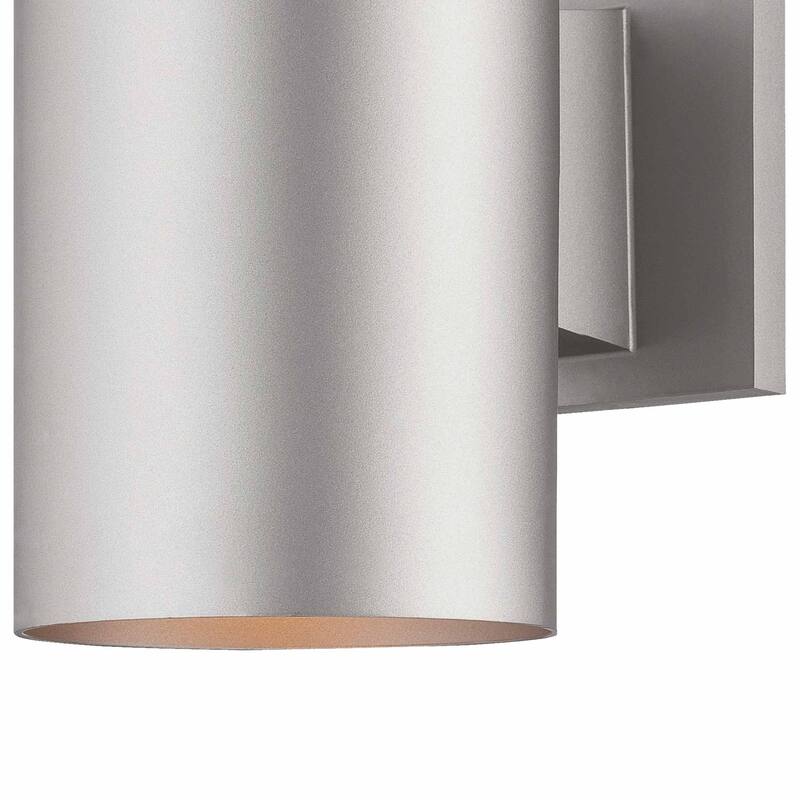 Volume Lighting 1-Light Silver Gray Aluminum LED Cylinder Sconce