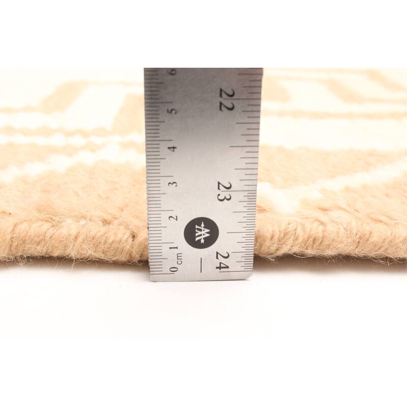 ECARPETGALLERY Hand-knotted Tangier Cream Wool Rug - 5'1 x 8'0