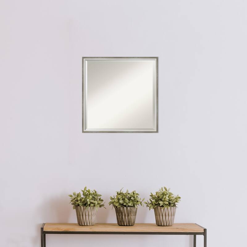 Beveled Wood Bathroom Wall Mirror - Lucie Frame